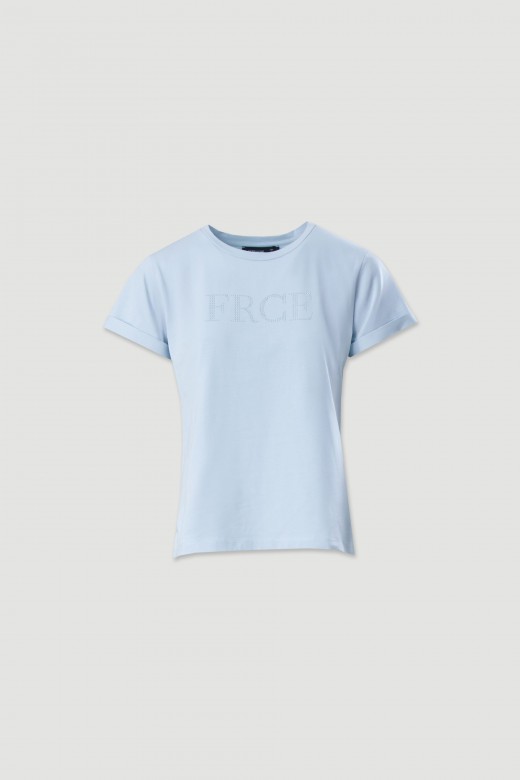 Basic cotton t-shirt with transfer print