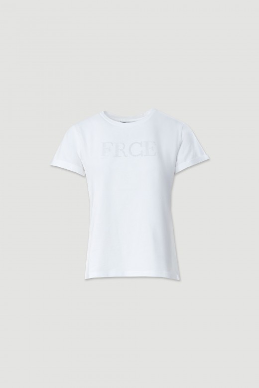 Camiseta bsica de algodn con transfer