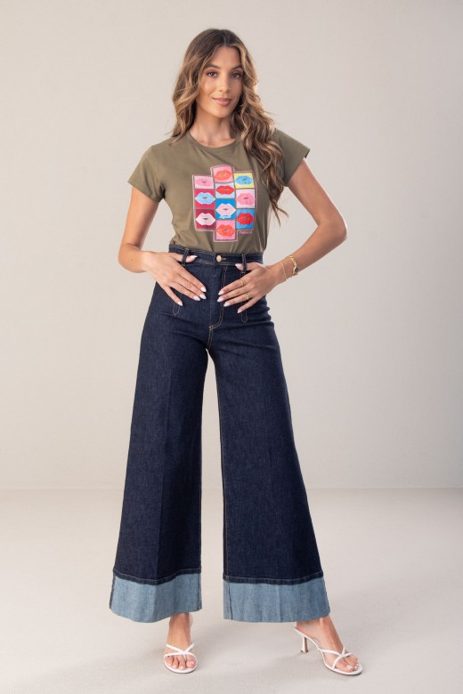 Cotton t-shirt with front print