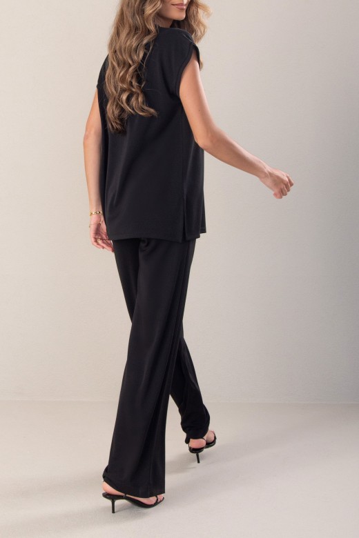 Pantaln wide leg de punto