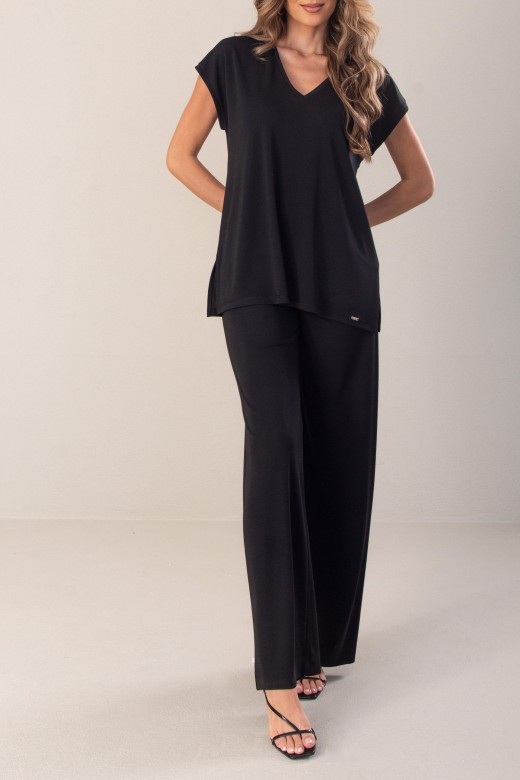 Pantaln wide leg de punto