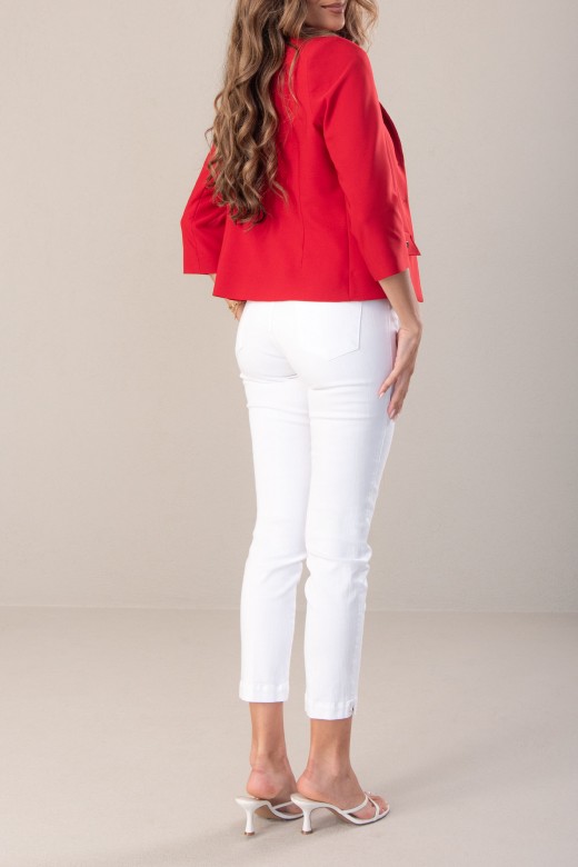 Short classic coat with collar