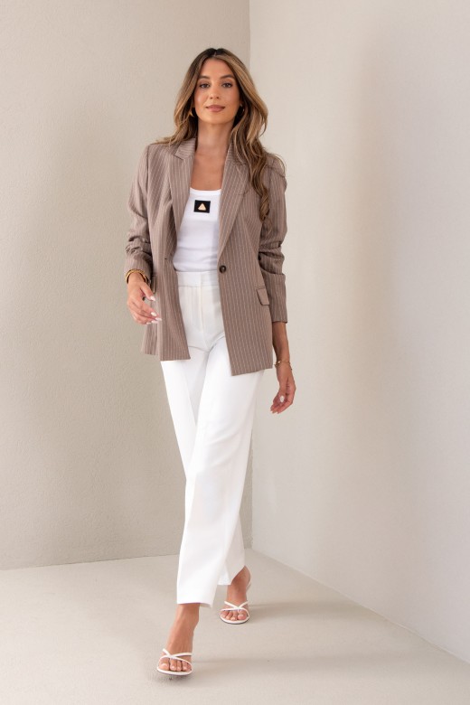Top em algodo com detalhe metlico