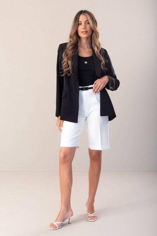 Top em algodo com detalhe metlico