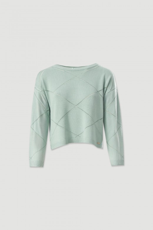 Pull en maille avec dtail perfor