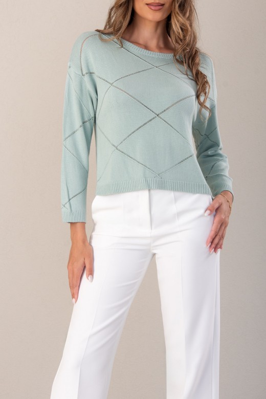Pull en maille avec dtail perfor
