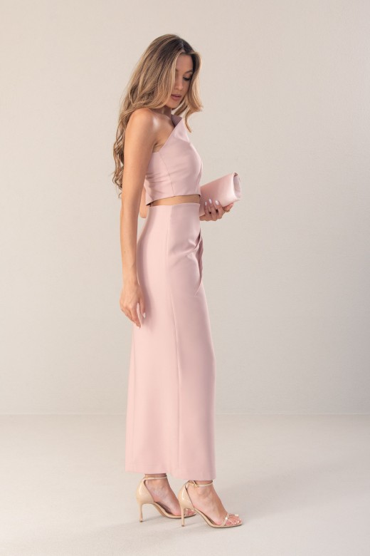 Vestido assimtrico cut out