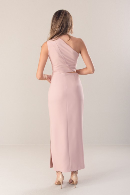 Vestido assimtrico cut out