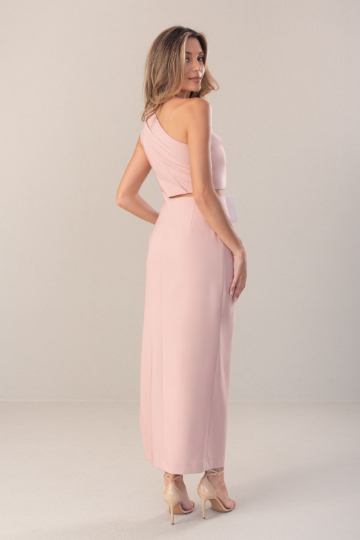 Vestido assimtrico cut out