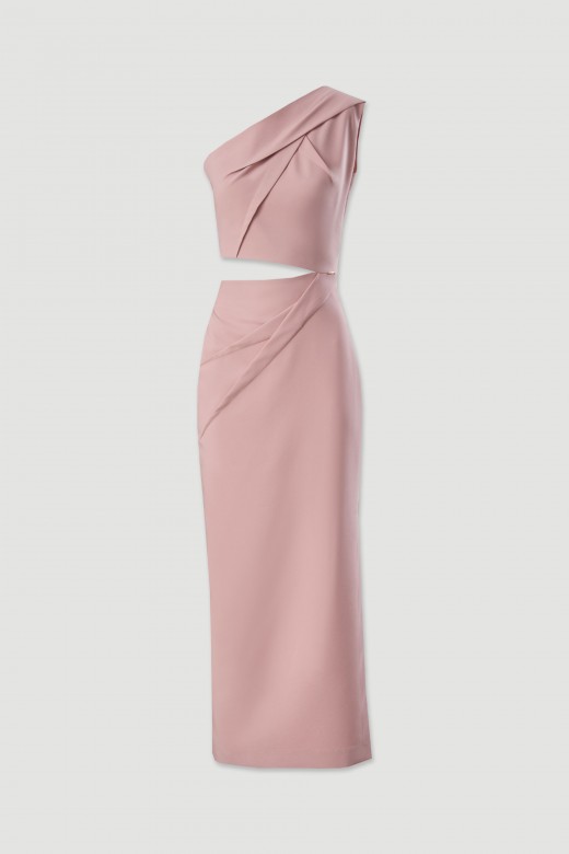 Vestido assimtrico cut out