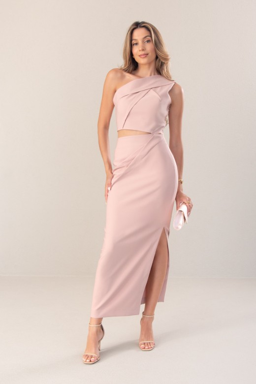 Vestido assimtrico cut out