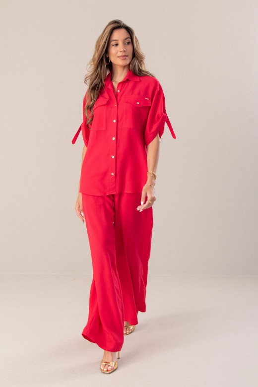 Blusa em linho com manga 3/4