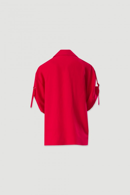 Blusa em linho com manga 3/4
