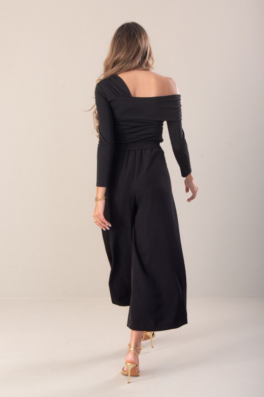 Pantalon culotte fluide avec ceinture élastique à l´arrière Pantalon culotte fluide avec ceinture élastique à l´arrière