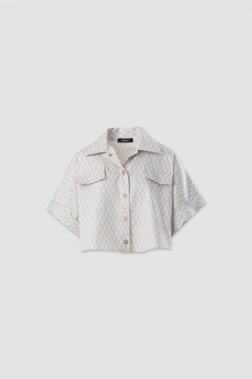 Veste imprime  manches courtes