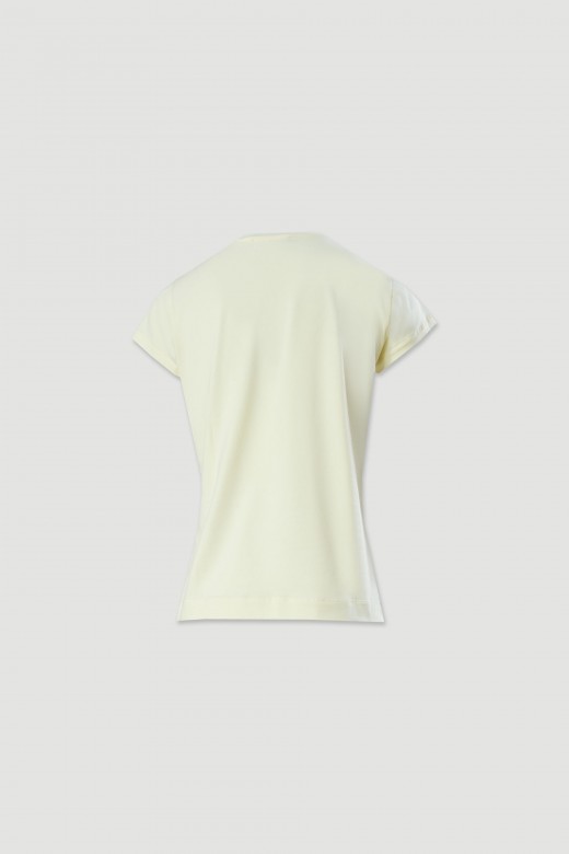T-shirt en coton avec imprim et transfert
