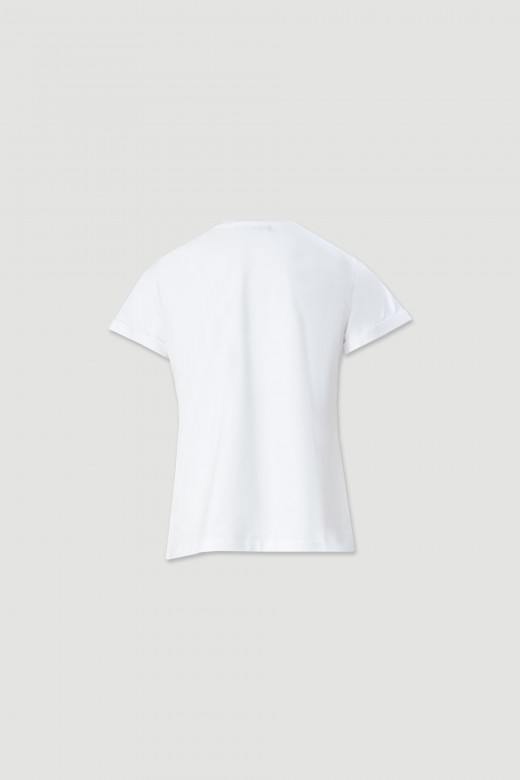 T-shirt em algodo com bordado frontal