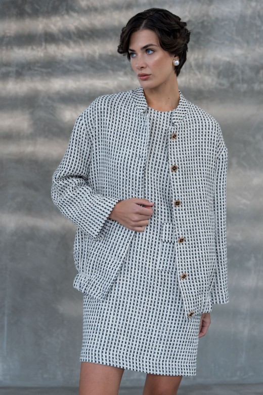 Chaqueta oversize en tejido texturizado