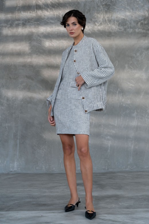 Chaqueta oversize en tejido texturizado