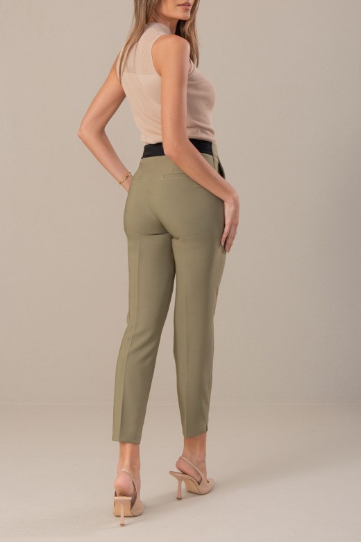 Classic trousers with elastic waistband