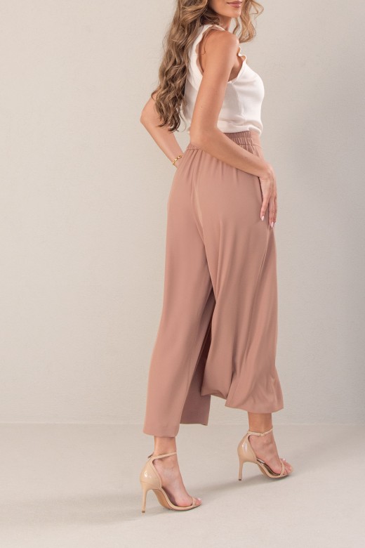 Pantaln culotte fluido con cinturilla elstica en la parte posterior