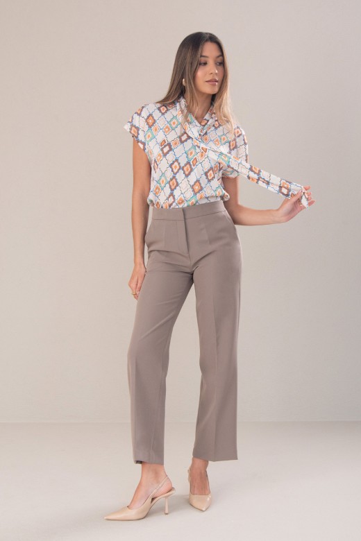 Pantalon classique taille haute