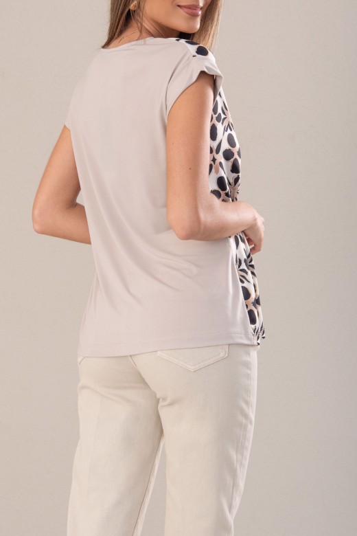 Camisola de malha estampada