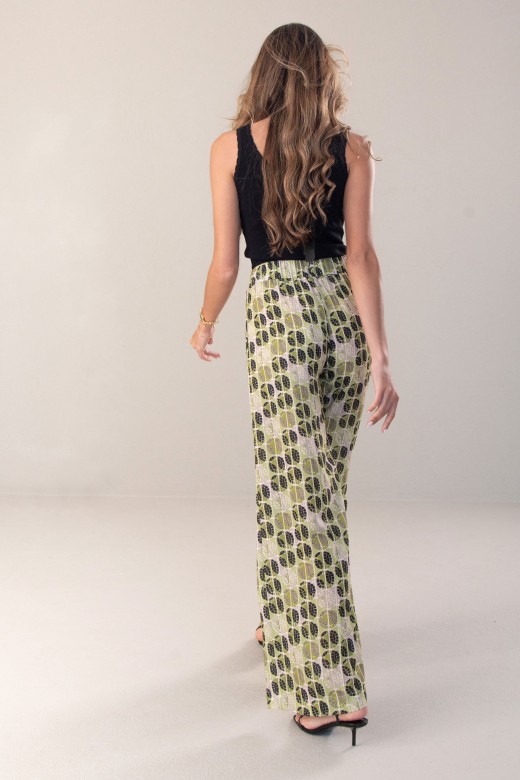 Pantalones wide leg estampados en algodn