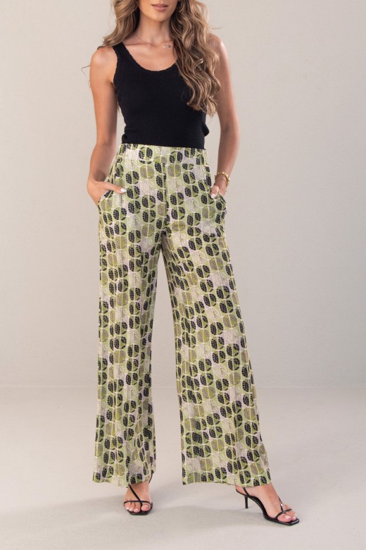 Pantalones wide leg estampados en algodn