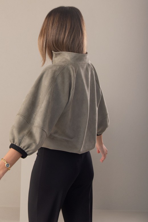 Chaqueta en tejido piel de durazno