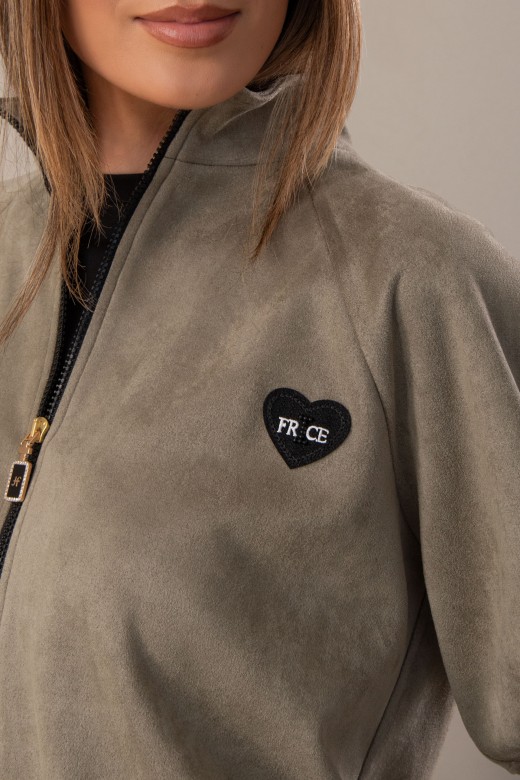 Chaqueta en tejido piel de durazno