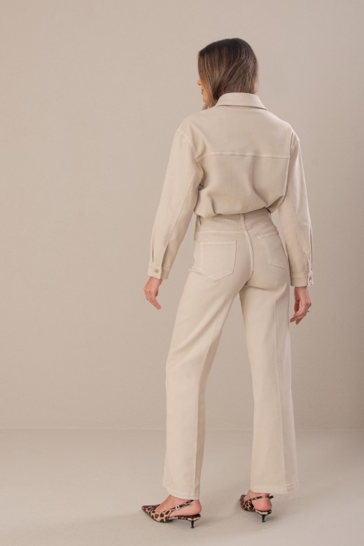 Straight jeans with a cotton blend