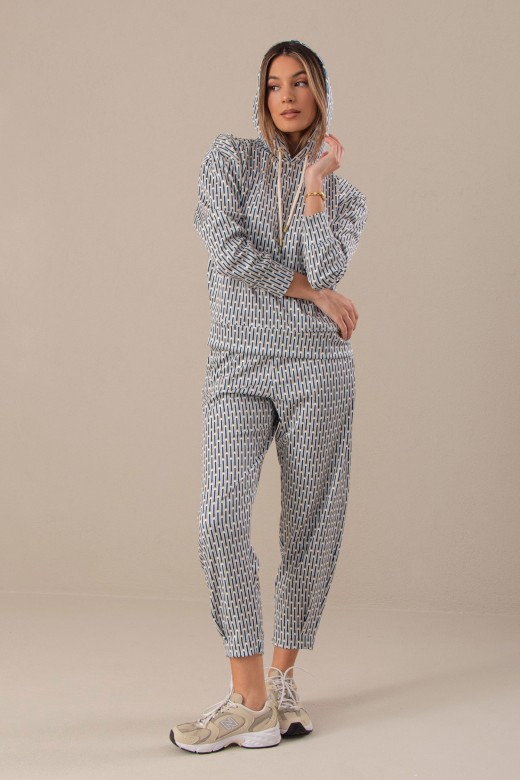 Suter con estampado geomtrico