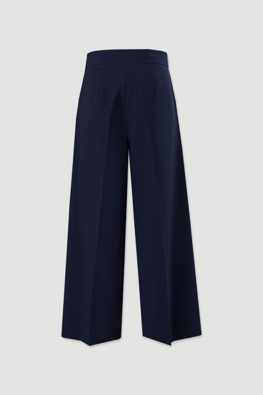 High-waisted culotte trousers