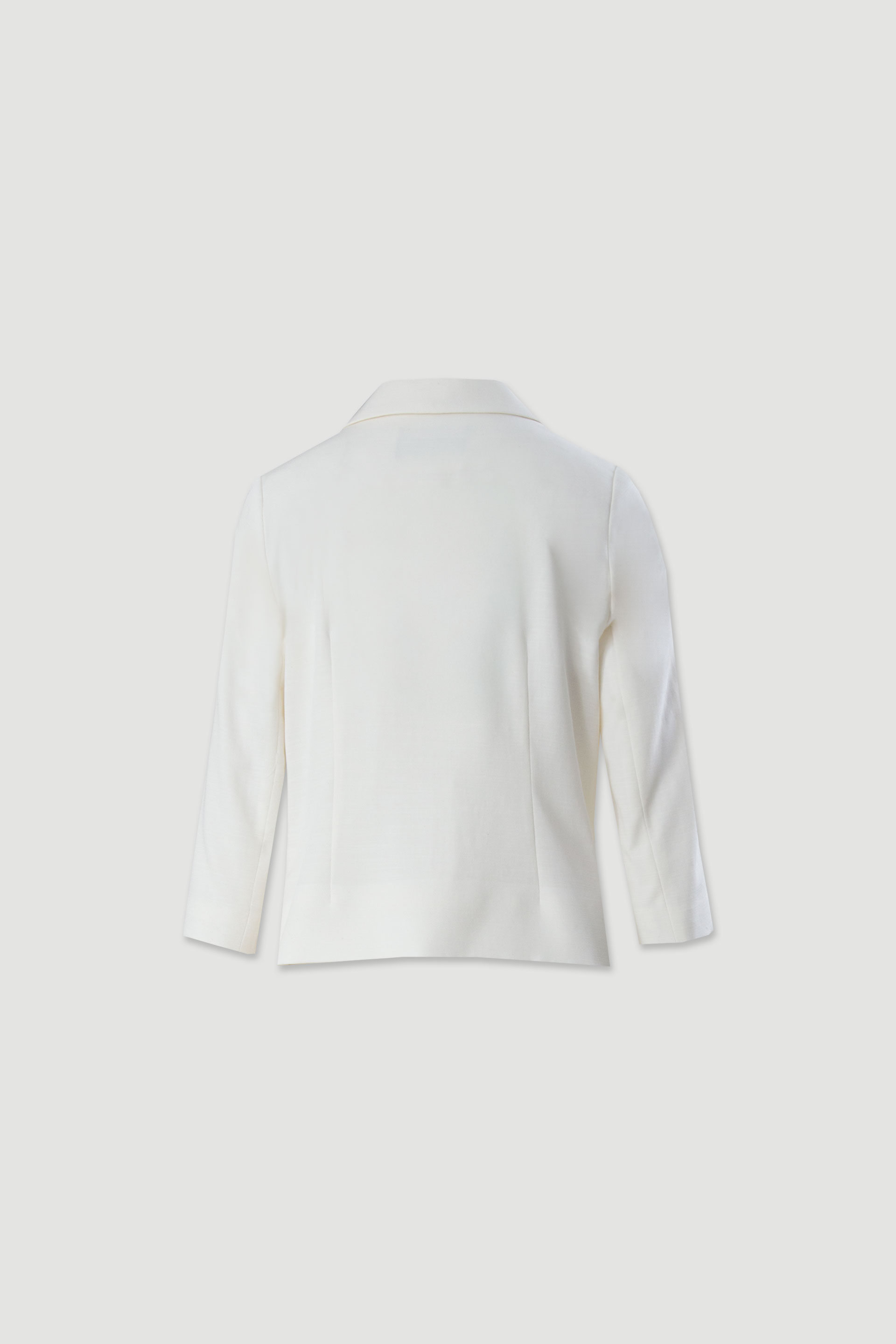 Blazer curto clássico com manga 3/4