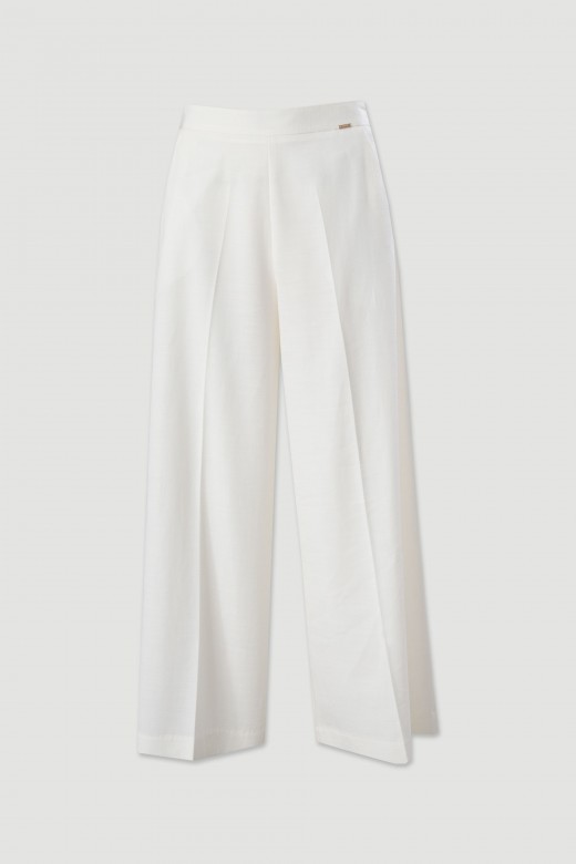 High-waisted cotton-blend culotte trousers High-waisted cotton-blend culotte trousers
