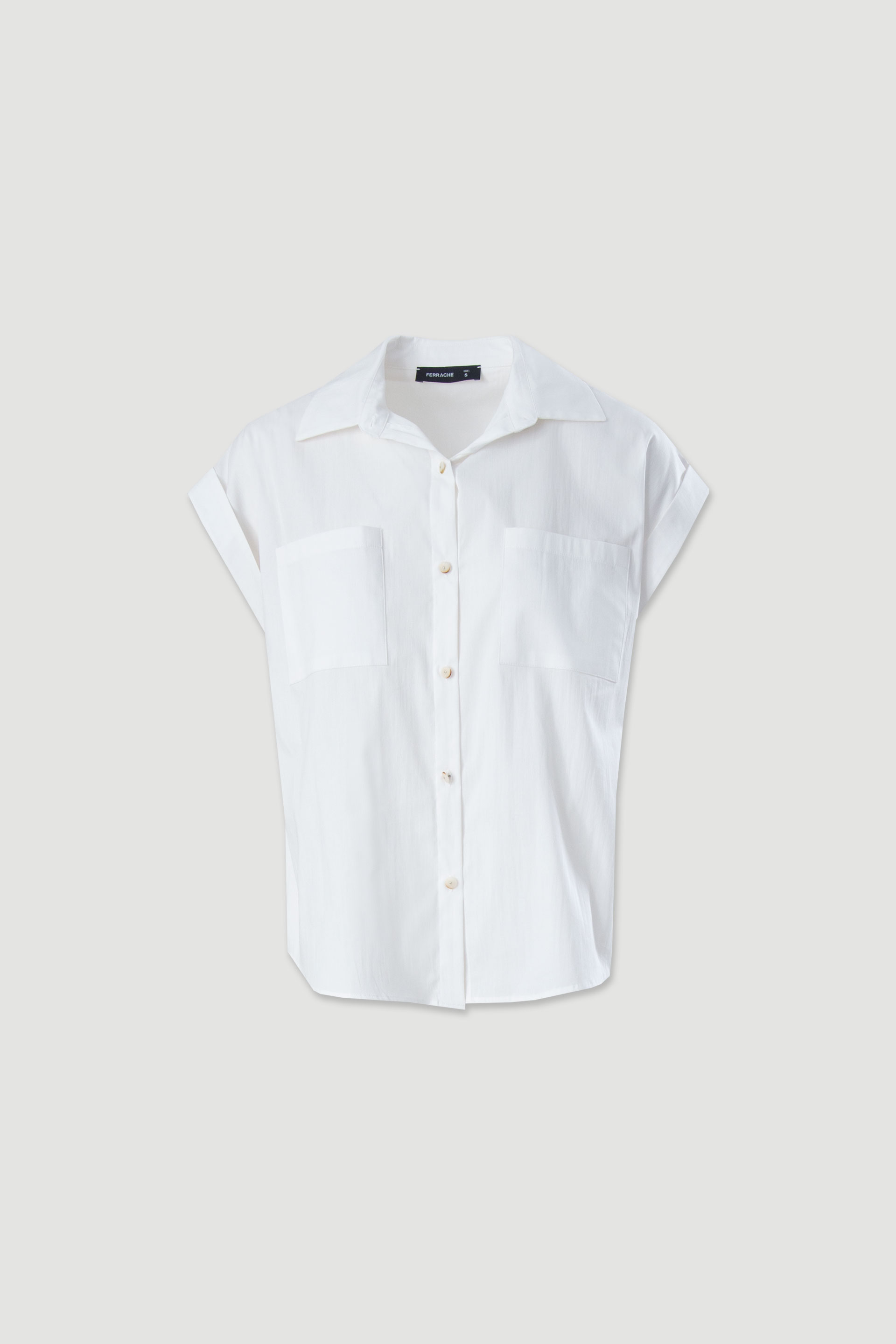 Camisa de algodão com corte direito