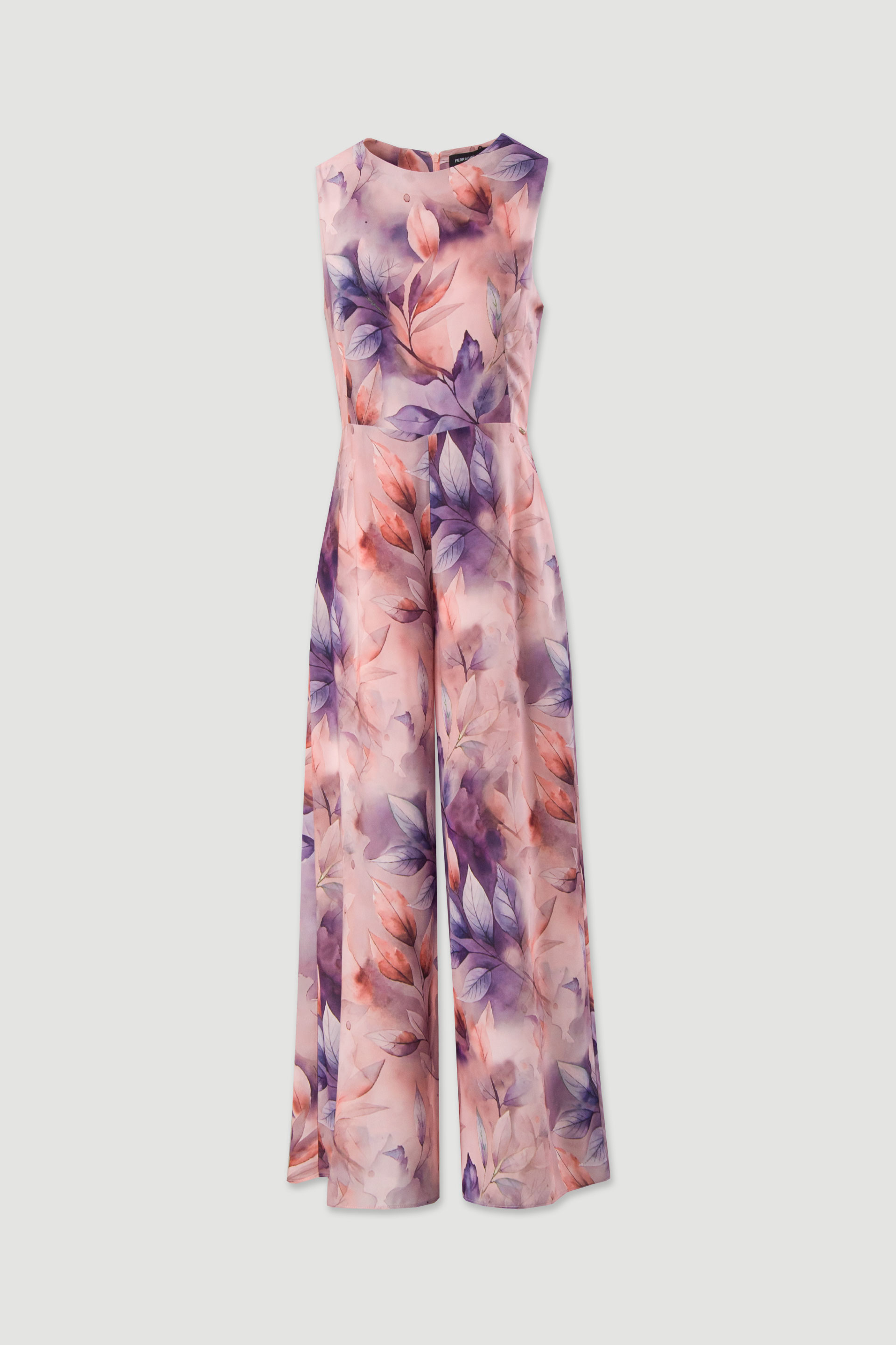 Mono wide leg de tejido fluido estampado