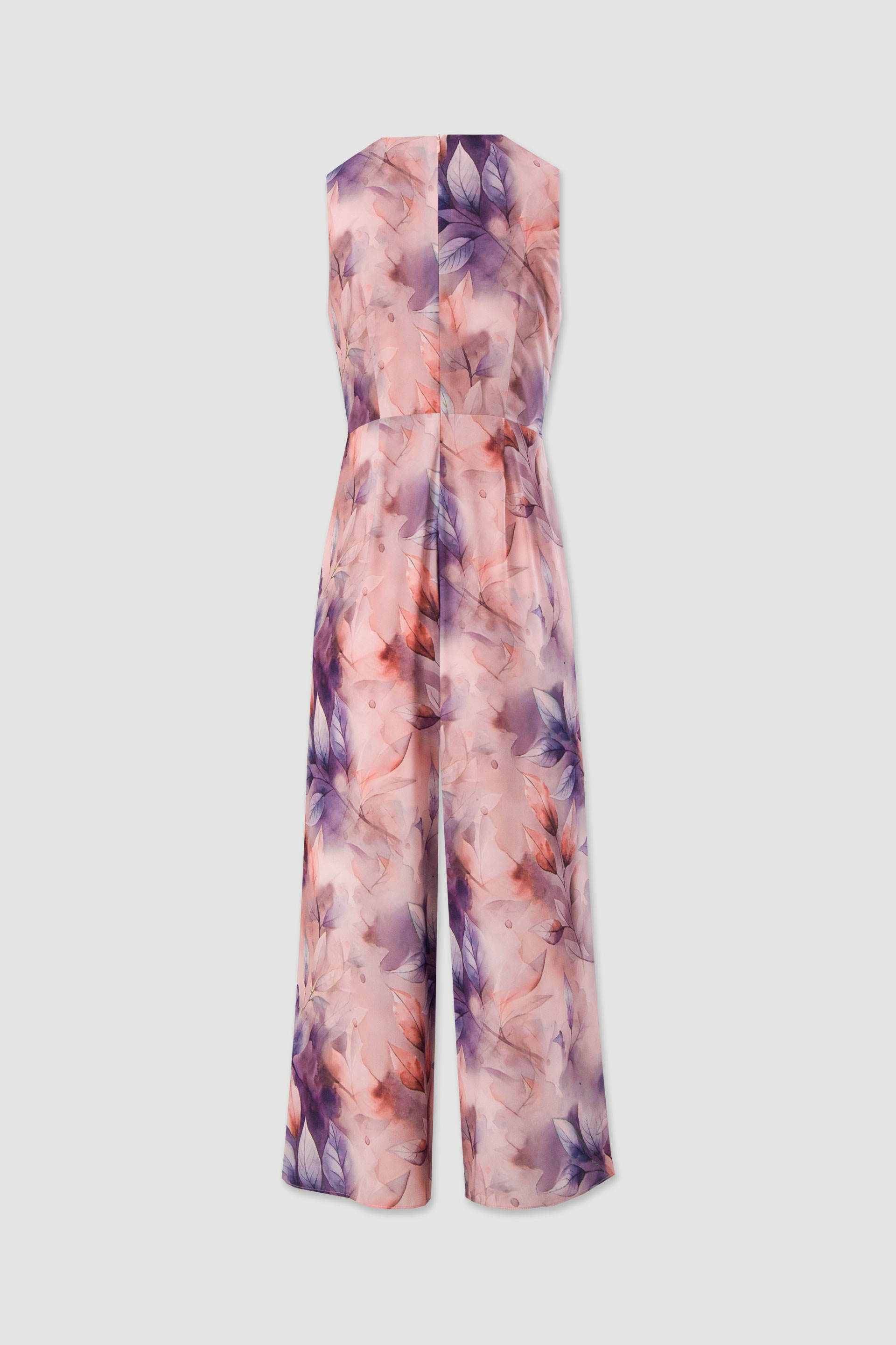 Mono wide leg de tejido fluido estampado