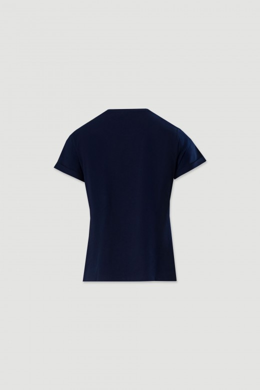 Camiseta de algodn con transfers en la parte frontal