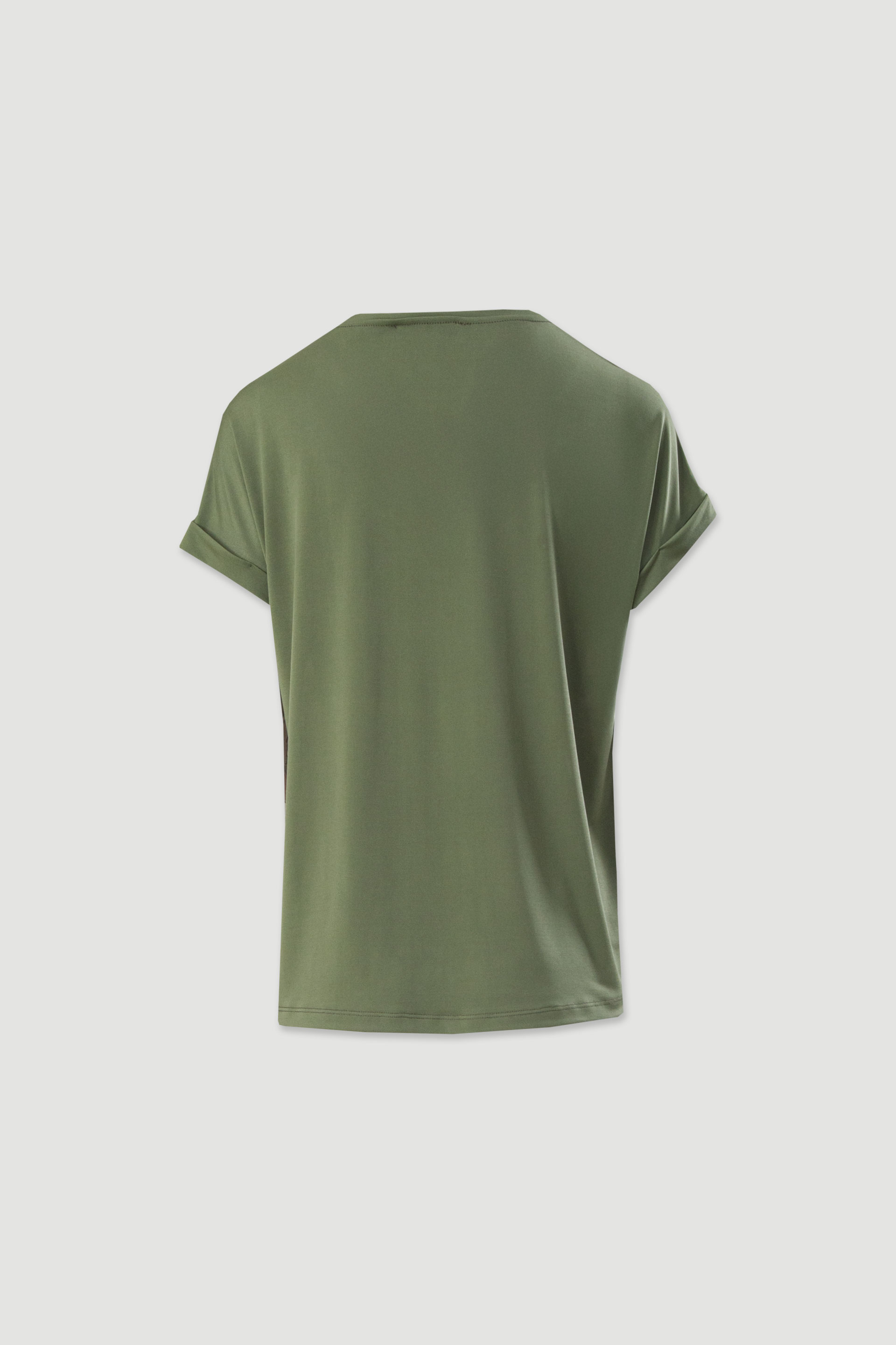 Tunique en tissu fluide imprimé avec dos en maille