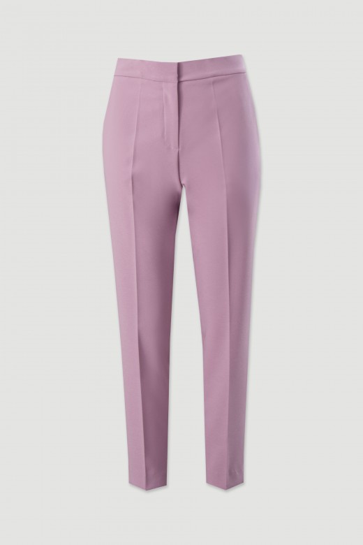 Pantaln clsico de tiro alto con detalle elstico