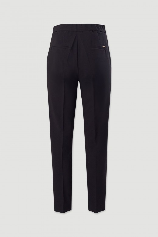 Pantaln clsico de tiro alto con detalle elstico