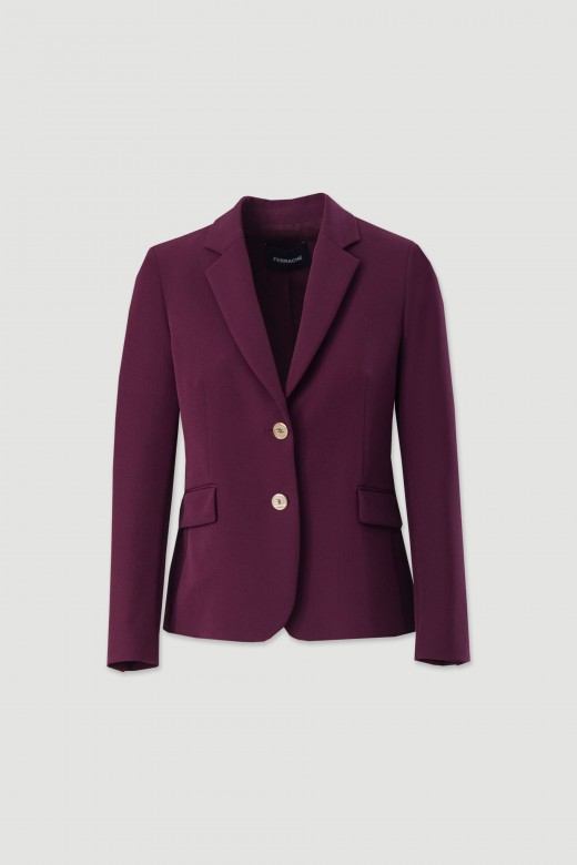Blazer clssico de fato com botes metlicos