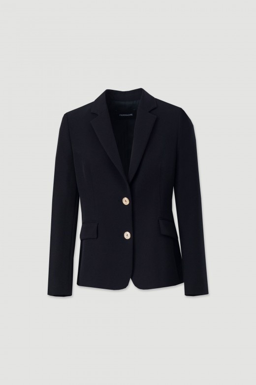 Blazer clsico de traje con botones metlicos