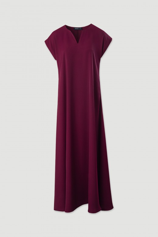 Long dress with short sleeves