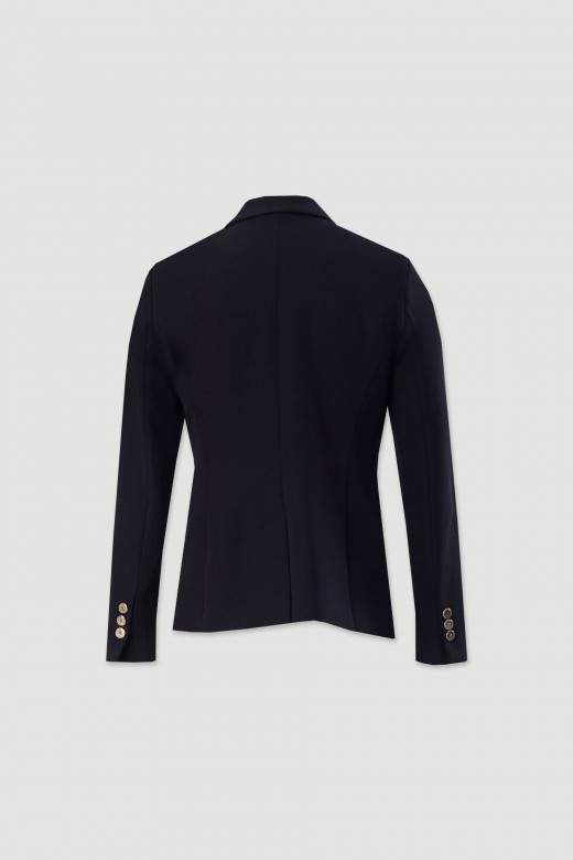 Blazer clssico de fato com botes metlicos