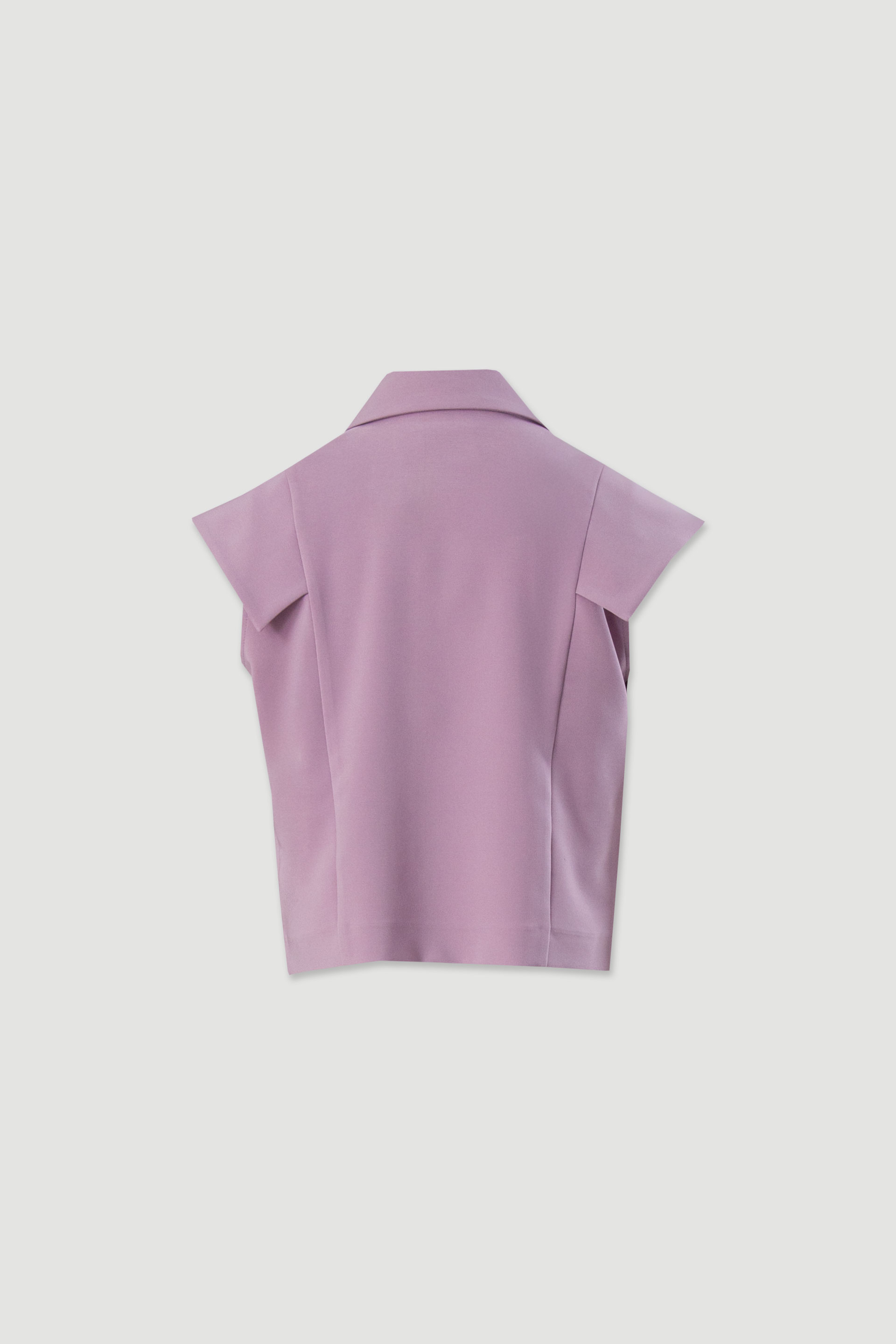 Gilet court croisé avec boutons métalliques