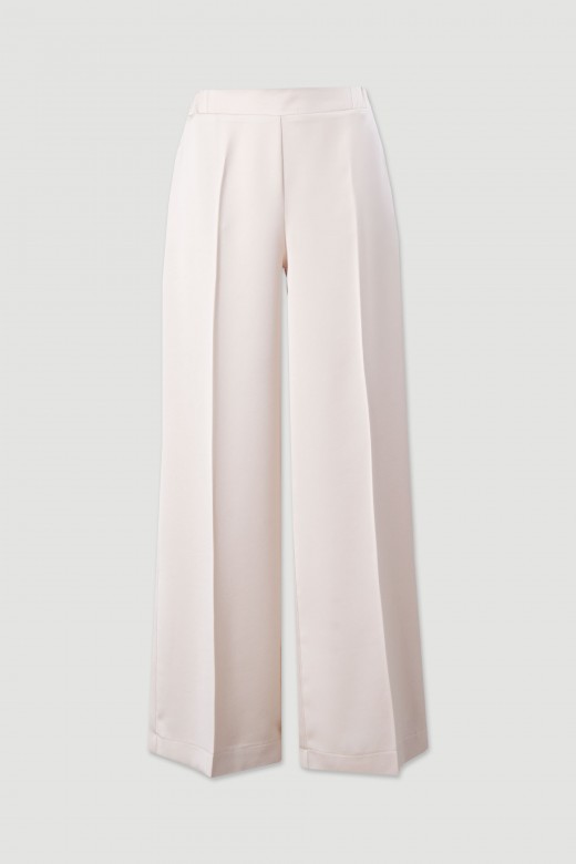 Pantaln wide leg satinado