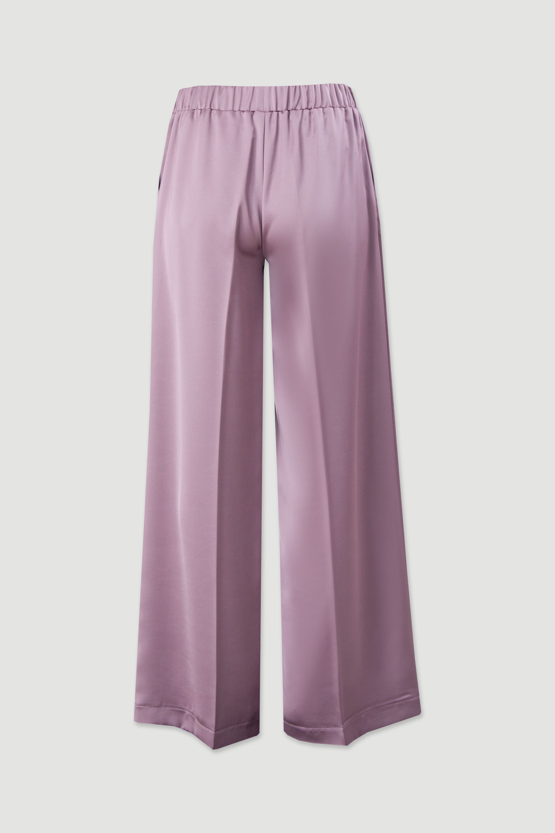 Calça wide leg acetinada